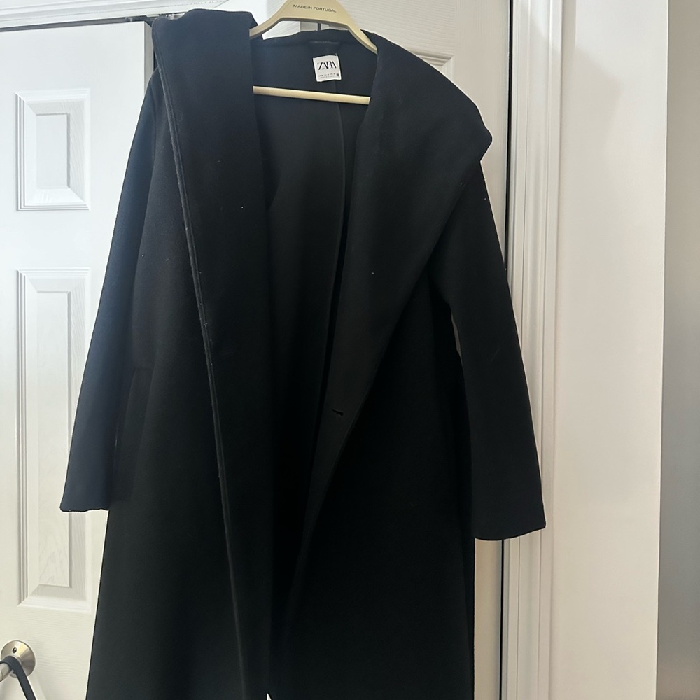 Black Zara Peacoat